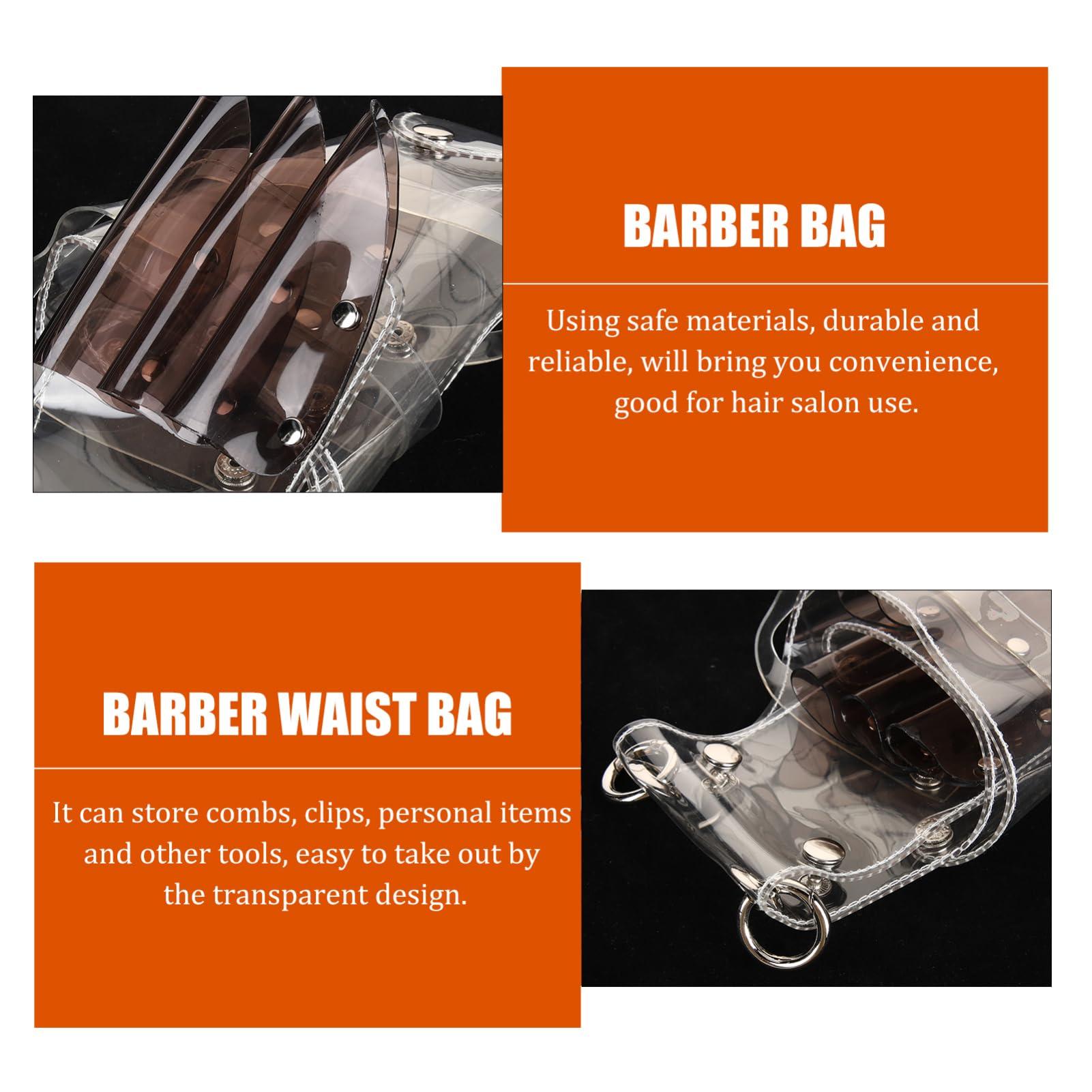 Angoily Angoily Hair Styling Waist Bag for Hairdressers Barber Tool Waist Pouch Scissor Storage Barber Scissor Bag Tea Color