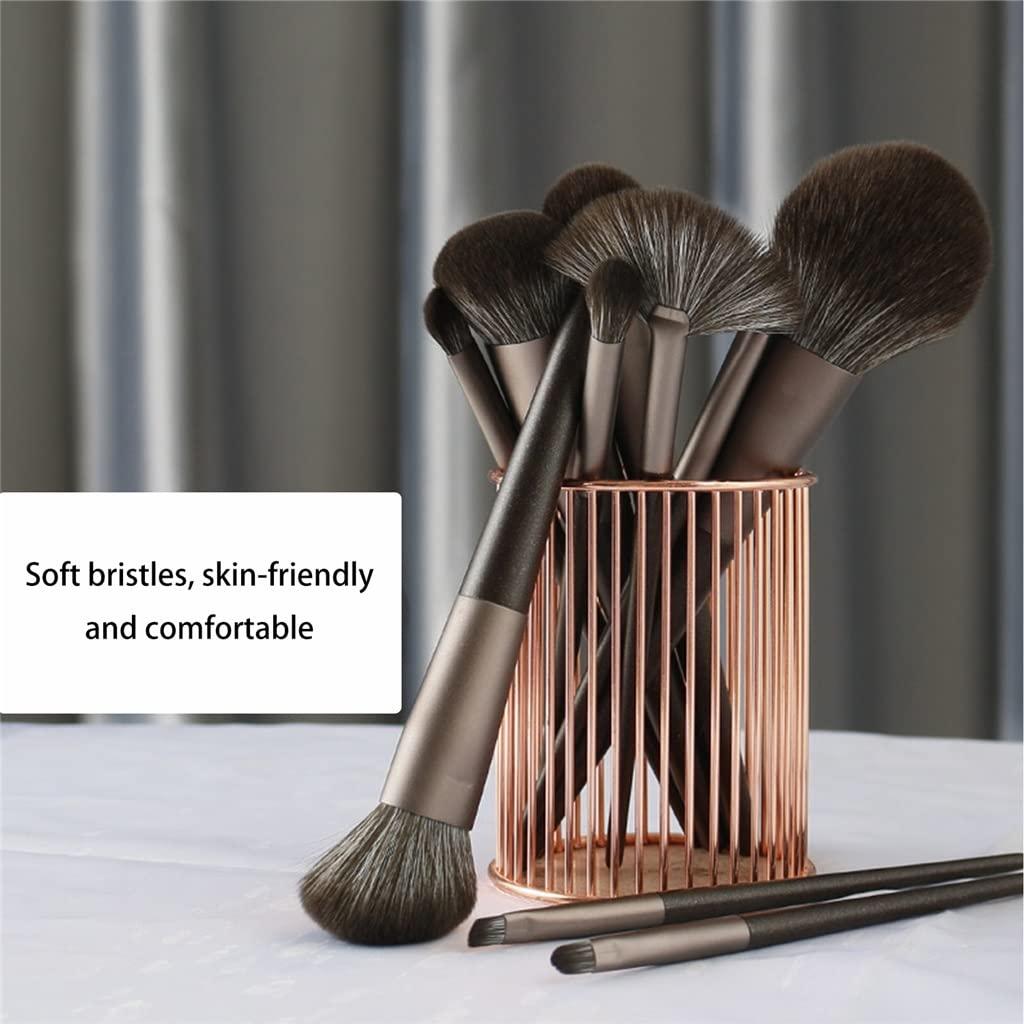 RomildaYuan 10Pcs Makeup Brushes Set Professional Natural Goat Hair Brushes Foundation Powder Contour Eyeshadow Make Up Brushes
