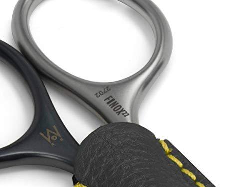 GERmanikure GERMANIKURE Professional Nail Cutter Scissors - Self-Sharpening FINOX22 Titanium Coated Stainless Steel Manicure Tools in Leather Case - Ethically Made in Solingen Germany - 2704