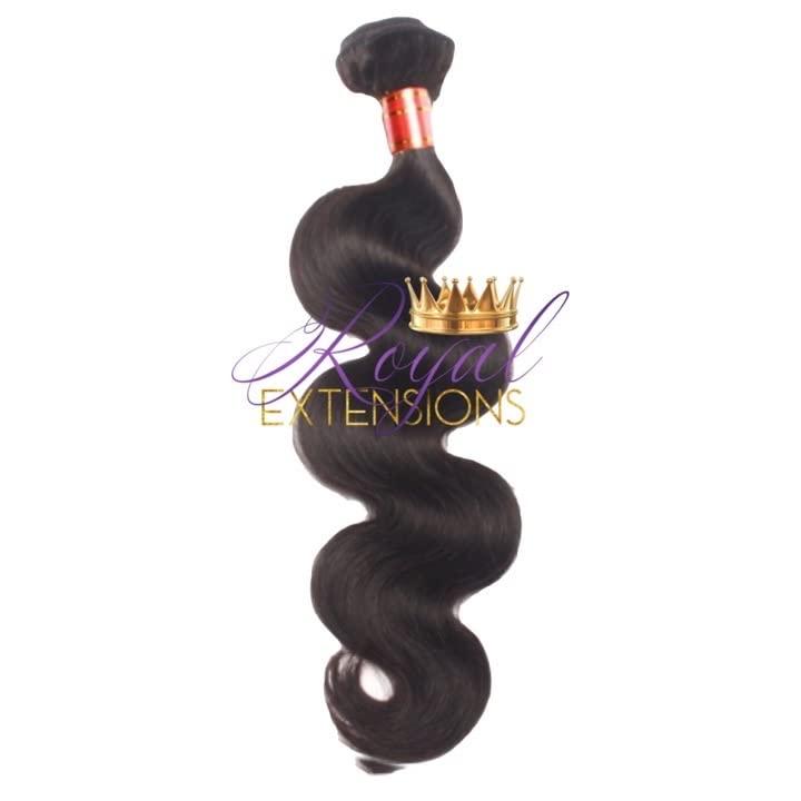 Generic 11A Brazilian Hair Bundles, Unprocessed Virgin Human Hair Extensions, Natural Color, Black (Body Wave, 30)