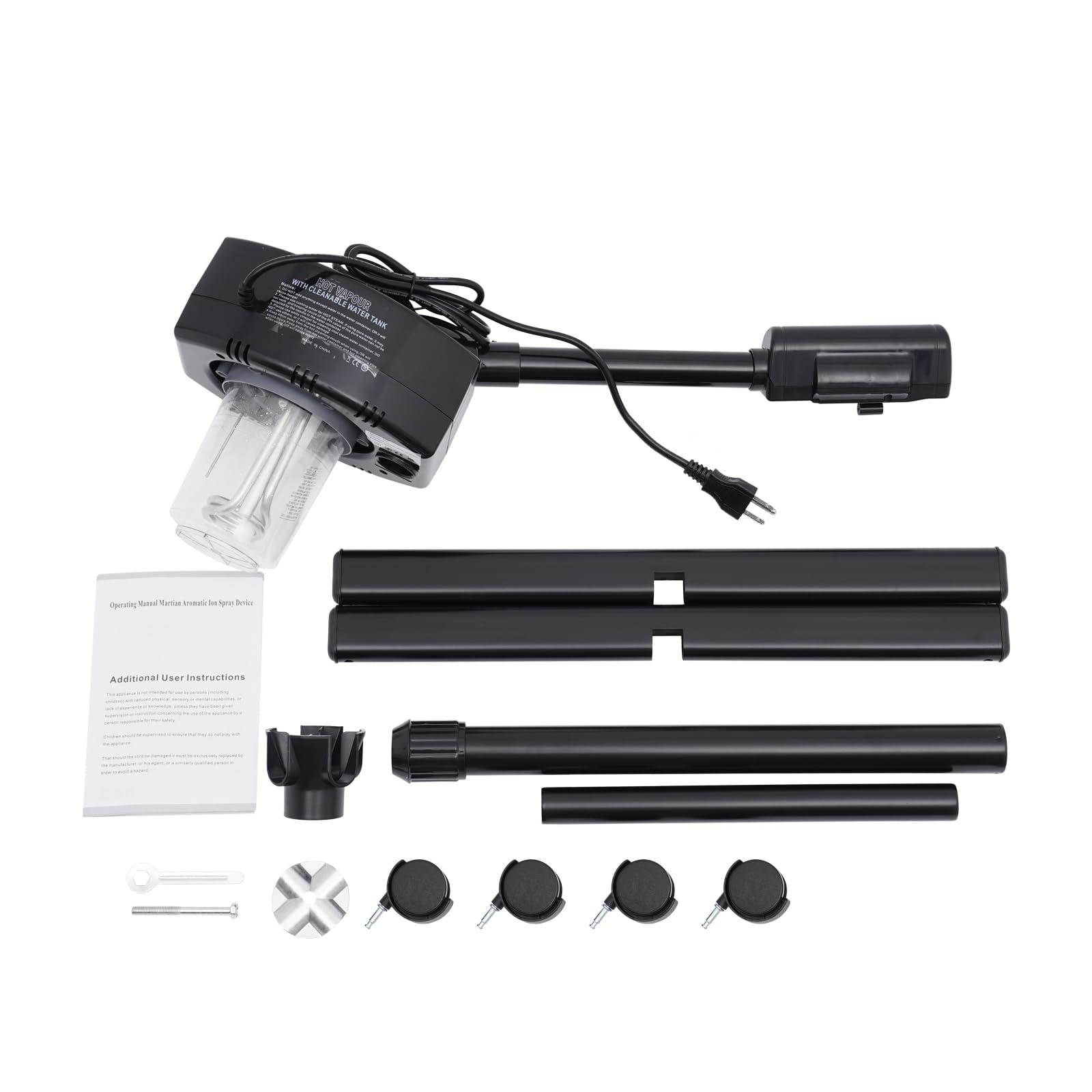 mignonnememe Professional Facial Steamer Ozone Single-Tube Beauty Sprayer w/Rotatable Nozzle Esthetician Steamer for Salon Beauty and Spa Shop Black