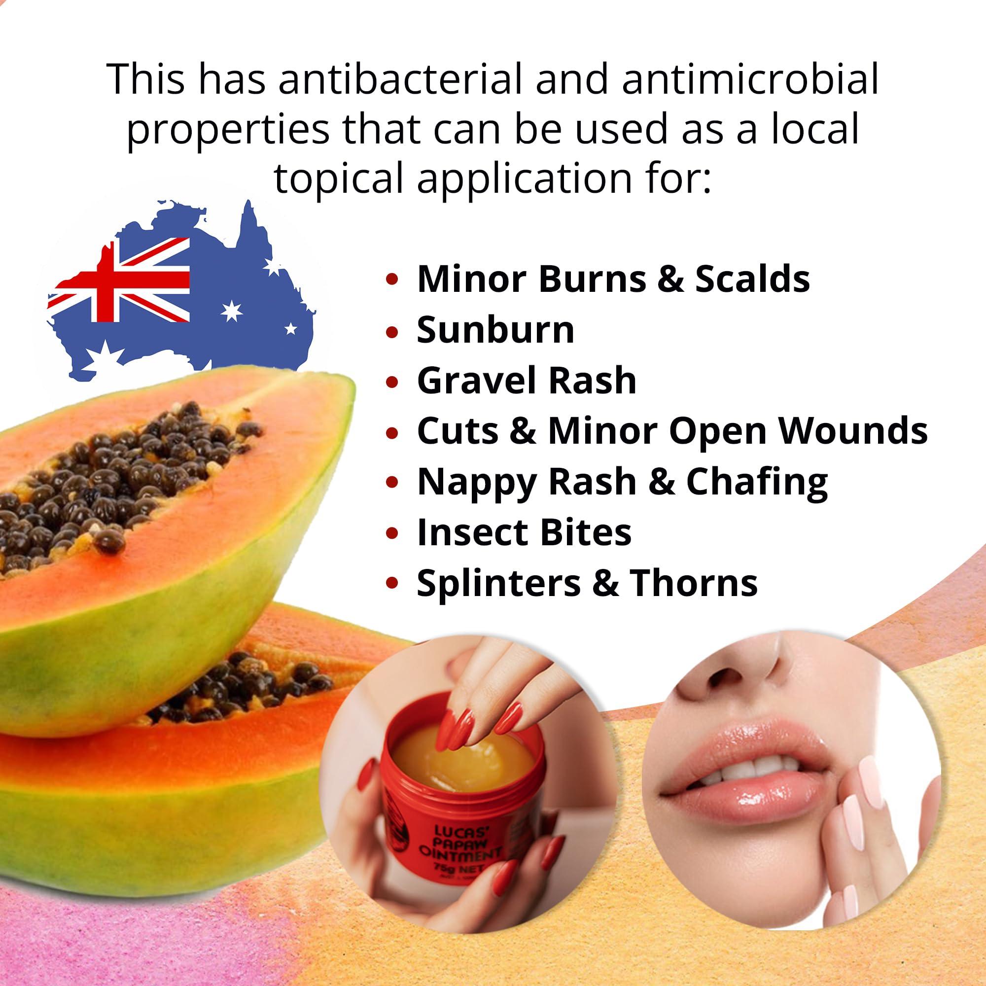 Treats from Home Lucas Pawpaw Lip Ointment, Lucas Pawpaw Cream, Lucas Pawpaw Ointment for Lips & Dry Skin (75g)