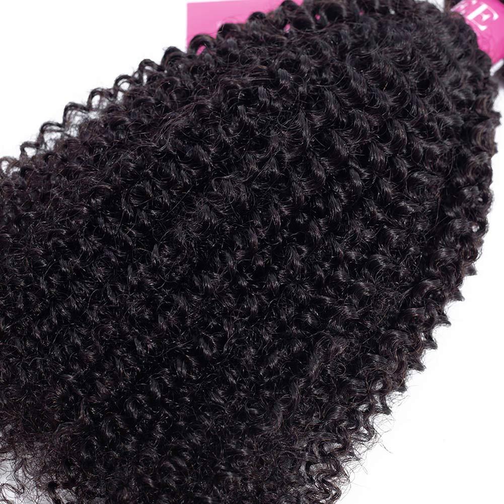 ISEE ISEE Hair Virgin Malaysian Deep Curly Jerry Curly Human Hair 3 Bundles,100% Unprocessed Human Curly Hair Extensions Natural Black Can Be Dyed (24/24/24 Inch)