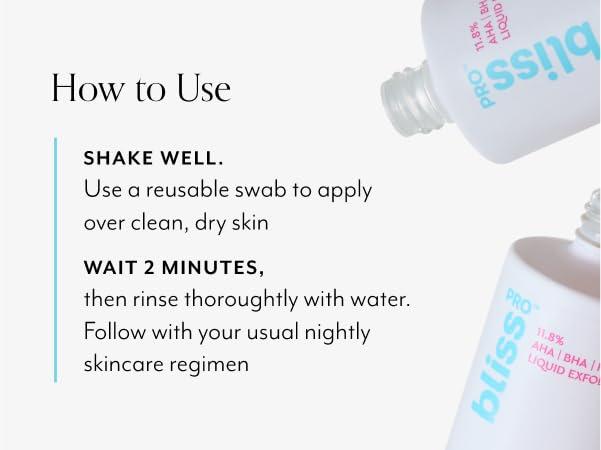 Bliss Bliss Renew & Smooth Face Serum & BlissPro Liquid Exfoliant- Nightly Use AHA Glycolic serum & Exfoliating Treatment- Exfoliate, Brighten, and Smooth Skin - Vegan & Cruelty-Free