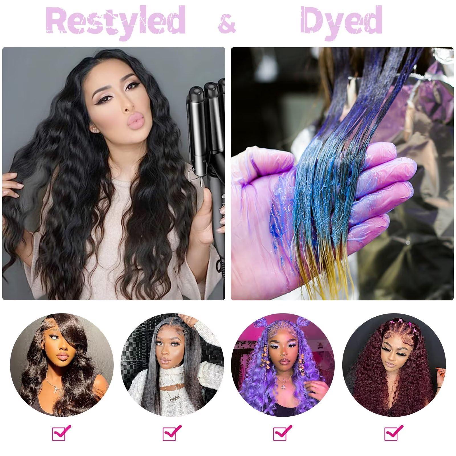 LOLLY HAIR Deep Wave Bundles Human Hair 20 22 24 Inch Water Wave Bundles 100% Unprocessed 10A Brazilian Virgin Human Hair Wet and Wavy Bundles Double Weft Deep Curly Weave 3 Human Hair Bundles Natural Black