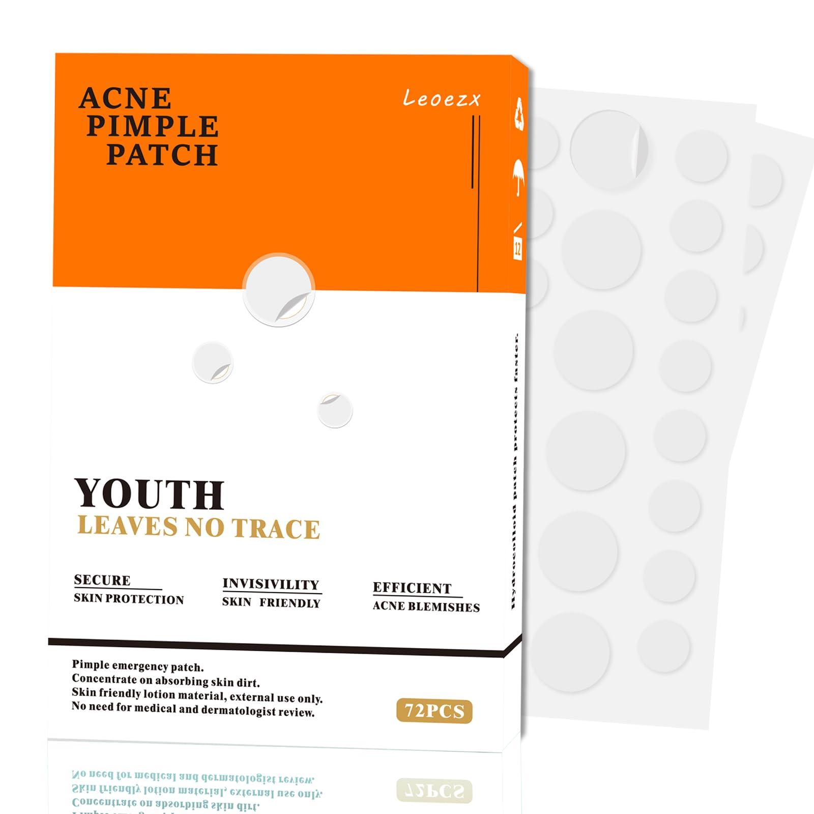 Leoezx Leoezx Acne Pimple Patches 72 Pcs,Acne Spot Dots,Facial Acne Patch,Hydrocolloid Acne Patch for Face,All Skin TypesAcne Patch & Pimple Patch