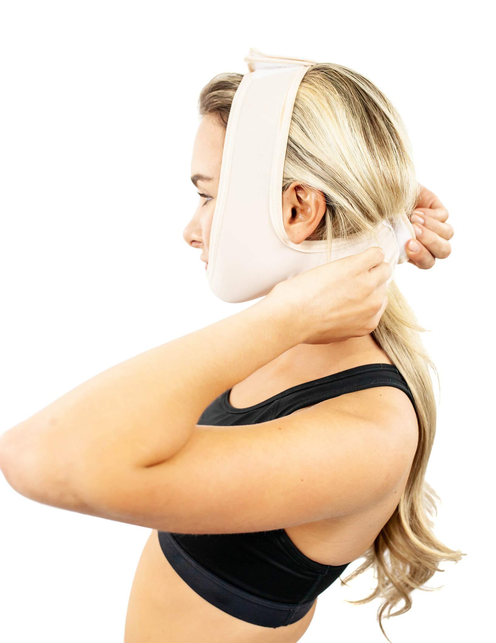 ContourMD Compression Facial Mask, Post Surgery Neck Compression Garment  Neck Wrap or Chin & Neck Lift Mask for Neck Surgery (S330)