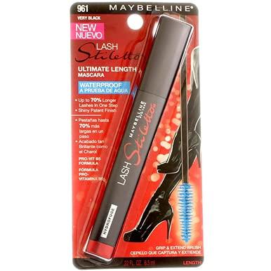 Maybelline New York Maybelline New York Lash Stiletto Ultimate Length Waterproof Mascara, Very Black [961] 0.22 oz (Pack of 3)