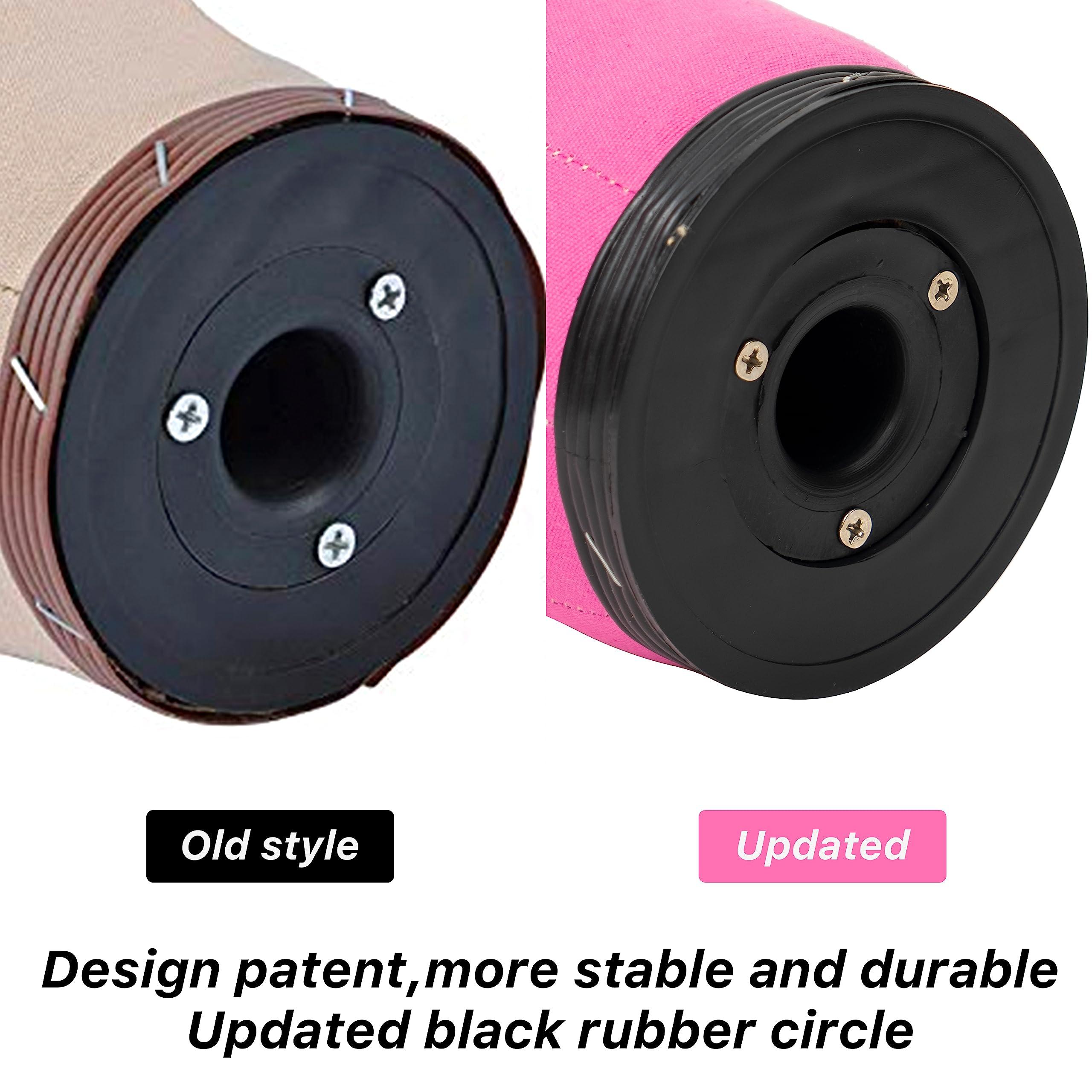 GEXWORLDWIDE GEX 20\"-24\" Canvas Cork Wig Block Mannequin Head for Wig Making Drying Styling Display with Table C Clamp Stand Holder (Rosy 20\")