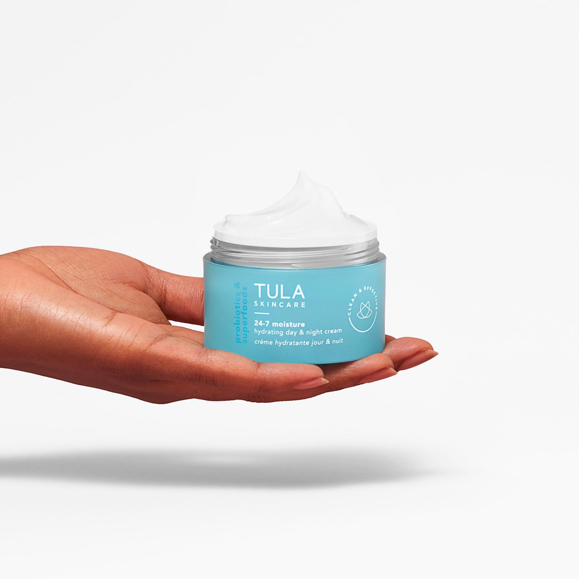 TULA TULA Skin Care 24-7 Hydrating Day & Night Cream - Supersize, Anti-Aging Moisturizer for Face, Contains Watermelon & Blueberry Extract, 3.4 oz.