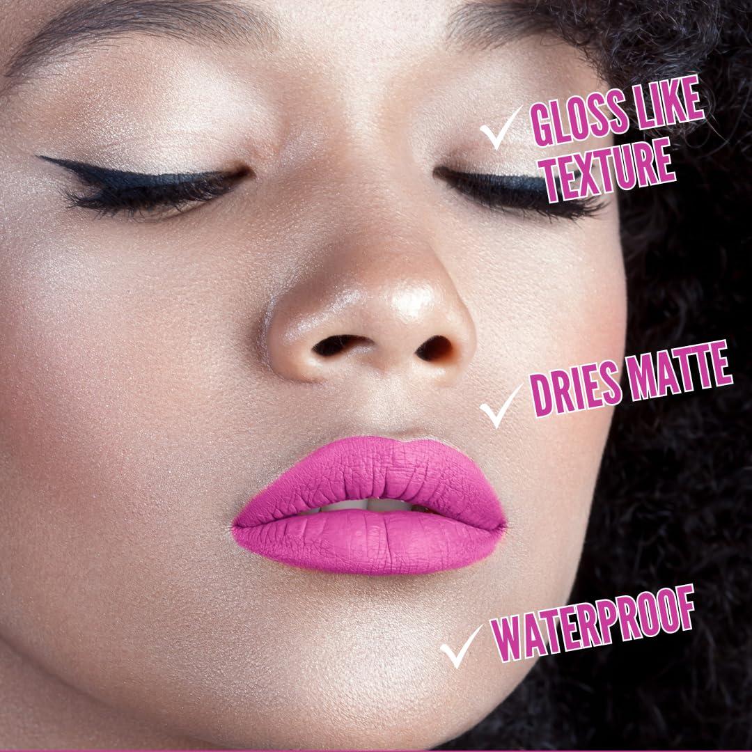 Mynena Mynena Hot Pink Matte Lipstick and Light Pink Lip Gloss