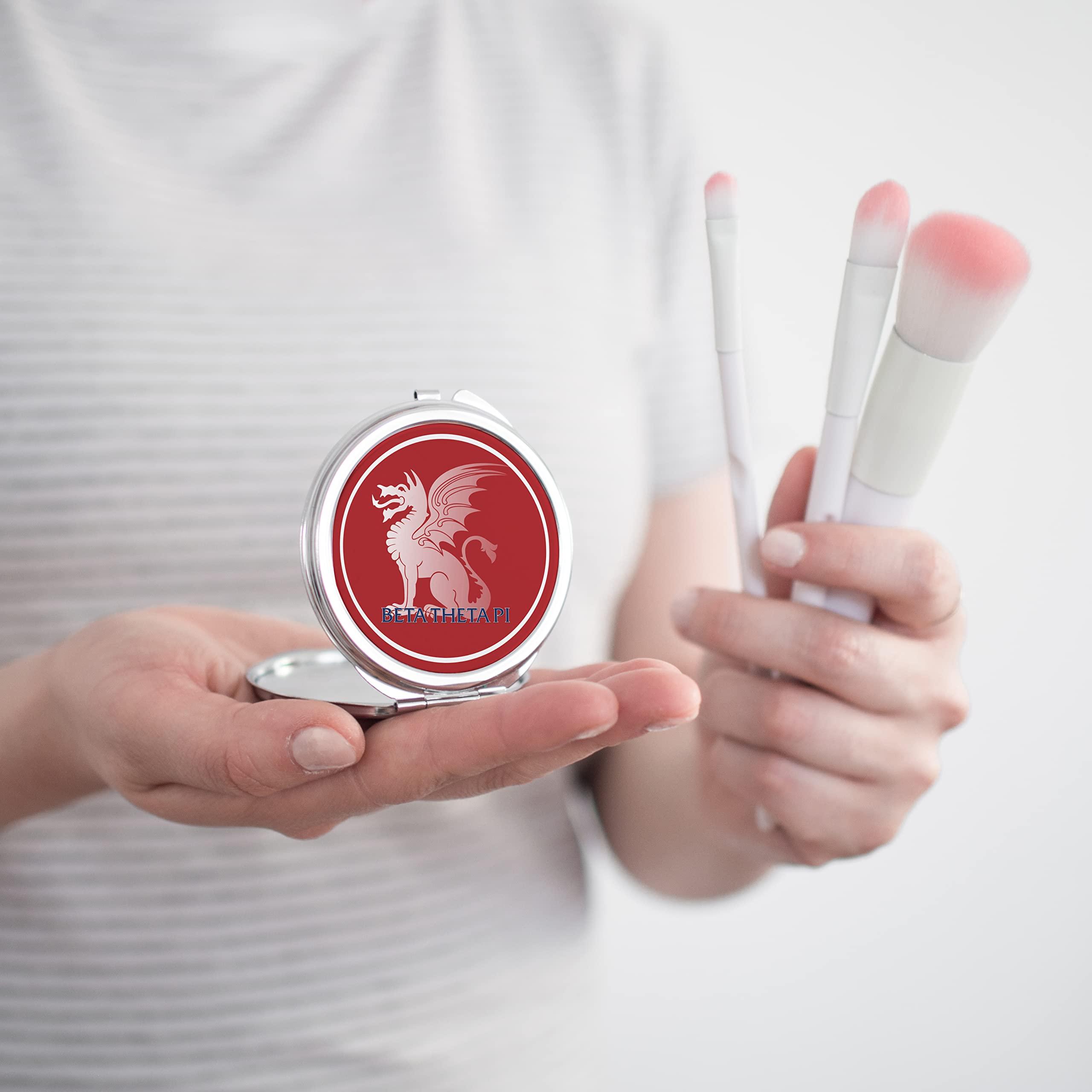 greeklife.store greeklife.store Beta Theta Pi Fraternity Compact Cosmetic Double Makeup Pocket Round Portable Mirror (Beta Theta Pi #4)