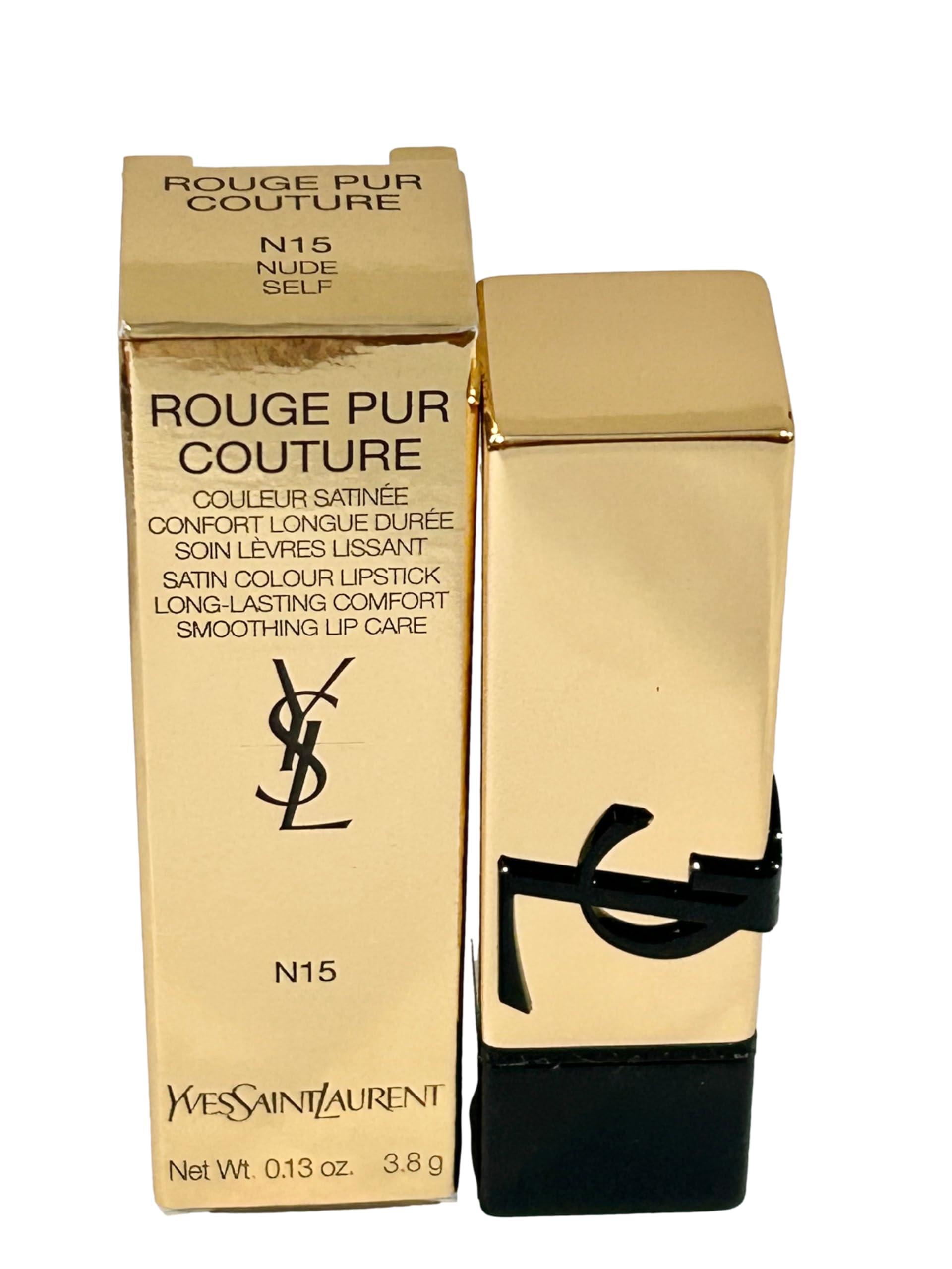YVES SAINT LAURENT YVES SAINT LAURENT Rouge Pur Couture Satin Lipstick # N15 NUDE SELF YSL Lipstick Women 0.13 oz / 3.8 g