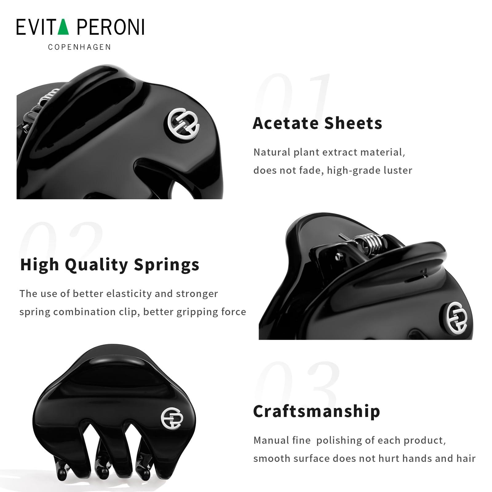 EVITA PERONI EVITA PERONI Hair Clip, Classic Small Claw Clip, Colorful Mini Hair Clips Acetate version