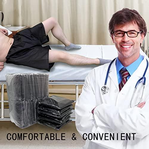 Starrise 50 Pcs Disposable Paper Shorts Medical Salon unisex Black Boxer Shorts Nonwoven Exam Massage Spa Underwear (50pcs)