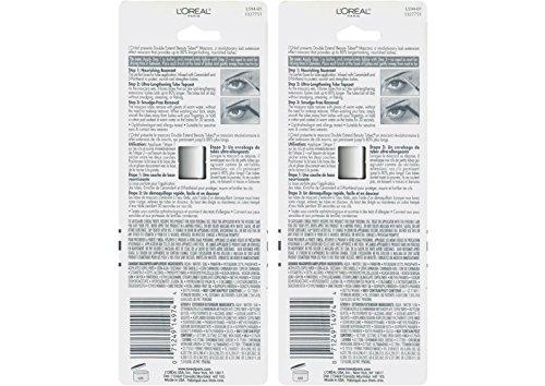 L'Oreal Paris L\'Oreal Paris Makeup Double Extend Tubing Mascara, Lengthening 2 Step Mascara, Smudgeproof, Blackest Black, Pack of 2