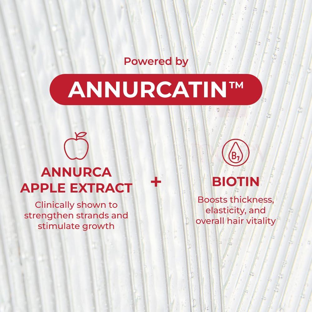 MOEV MOEV ANNURCATIN Shampoo, Biotin Hair Growth Volumizer Korean Anti Hair Loss Shampoo for Women, Build Lift, Natural Sulfate and Paraben-Free Apple Fresh Cleanser, Strengthens Weak Hair 10.14 fl.oz.