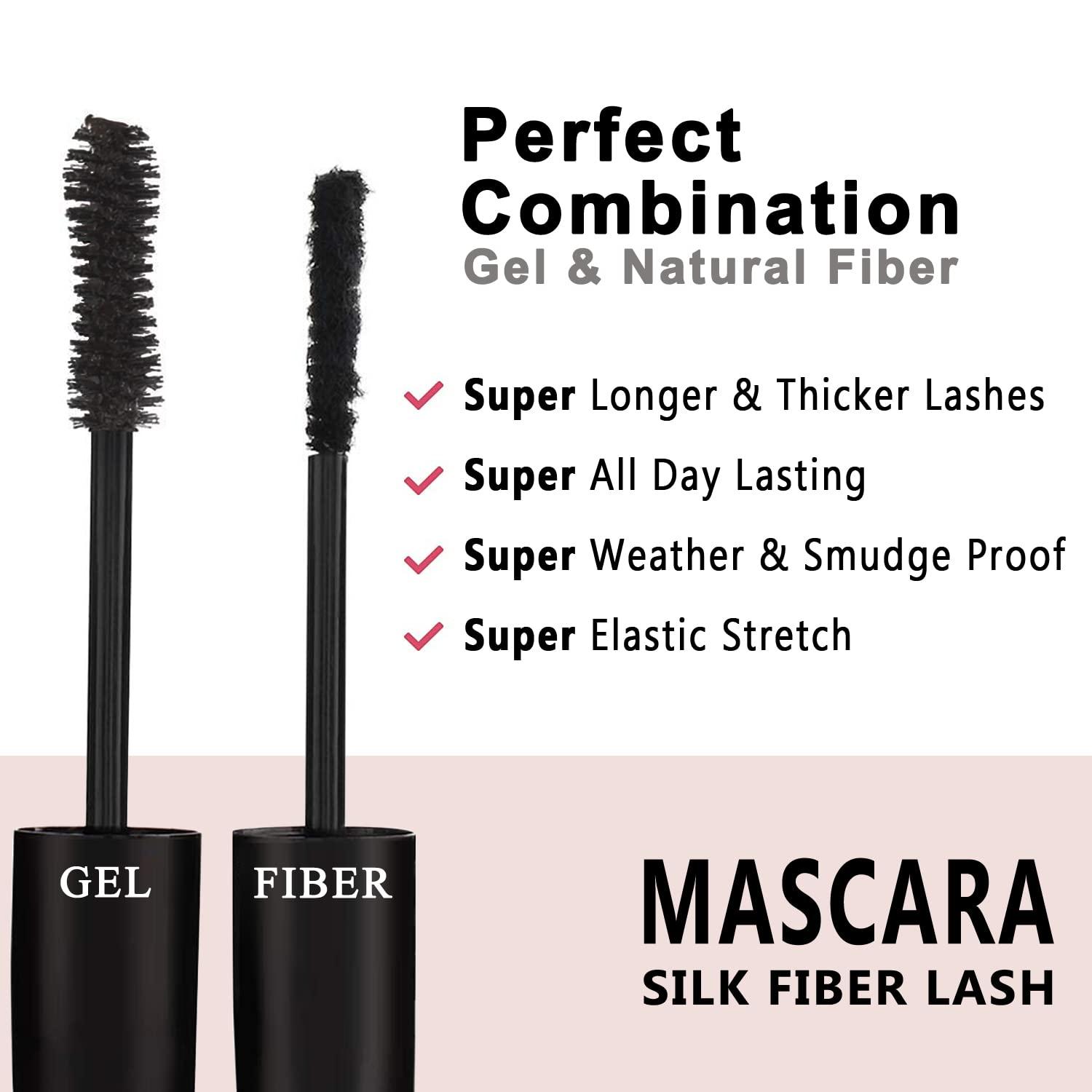 youngfocus Youngfocus 3D Fiber Lash Mascara Waterproof, Luxuriously Longer, Thicker, Voluminous Eyelashes, Long-Lasting, Dramatic Extension, Smudge-proof, Hypoallergenic Formula-Best Gift