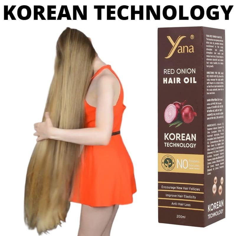 Yana Yana Onion & Black Seed Hair Oil For Long Hair Men By Korean Technology