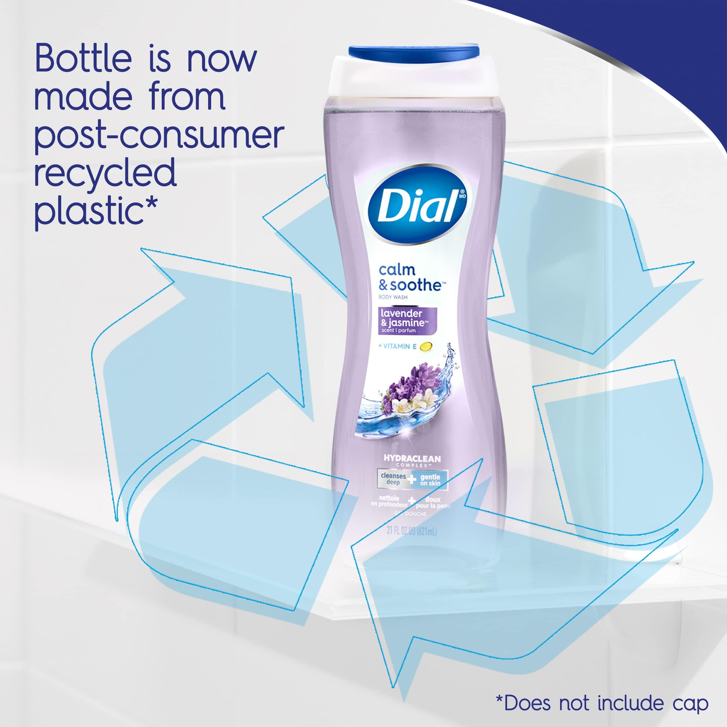 Dial Dial Body Wash, Calm & Soothe Lavender & Jasmine Scent, 32 fl oz (Pack of 2)