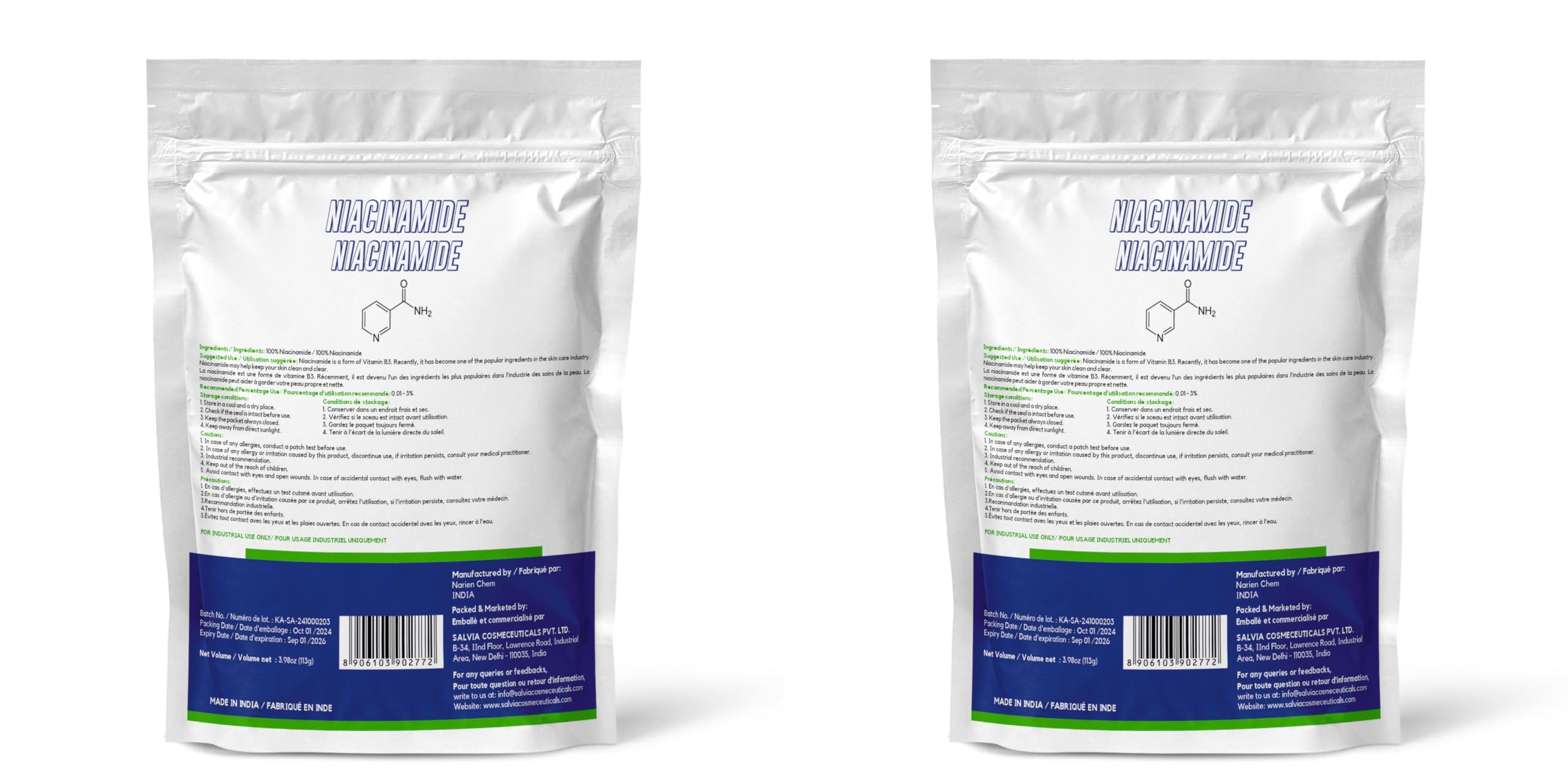 MYOC MYOC Niacinamide -3.9oz Pure Niacinamide Powder, Niacinamide Powder Cosmetic Grade, DIY Niacinamide Powder for Serum & Cream- Pack of 2