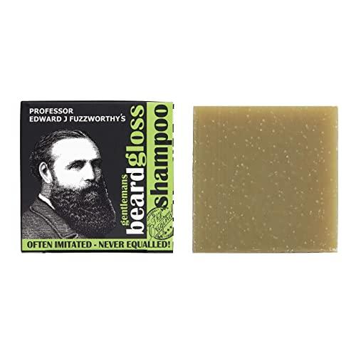 Beauty and the Bees Professor Fuzzworthy's Beard Shampoo Bar Combo Set - Original & ACV Beard Wash Men's Grooming Gift Kit | 100% Natural Beard Soaps with Organic Ingredients Travel Friendly Zero Waste Plastic Free