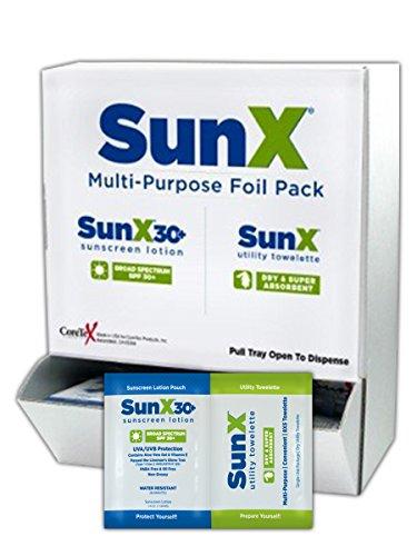 Coretex SunX SPF 30 Sunscreen Towelettes