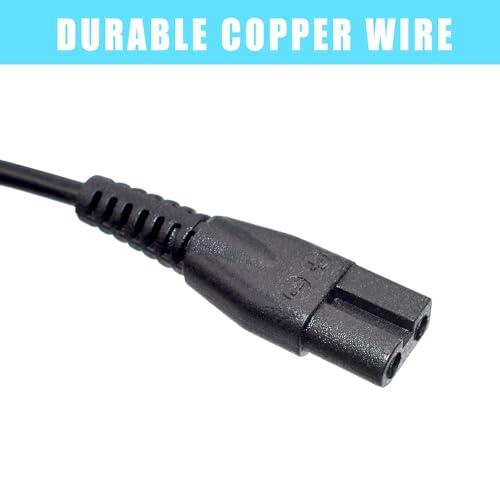 BOEEA Charger Replacement for Meridian Trimmer Charging Cable Compatible with Meridian Grooming Electric Shaver, 6.5Ft Power Cord Supply Adapter