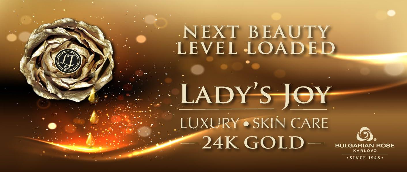 Rose Lady\'s Joy Luxury 24K Gold Anti-Wrinkle Face Cream with organic rose oil and 24k gold - Bulgarian Rose 50 ML/1.76fl oz