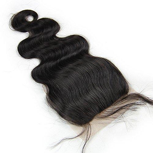 Lady Focus Lady Focus Wholesale Lace Closure Bleached Knots 4x4 Unprocessed Brazilian Body Wave Human Hair Closure Free Part 16 inches