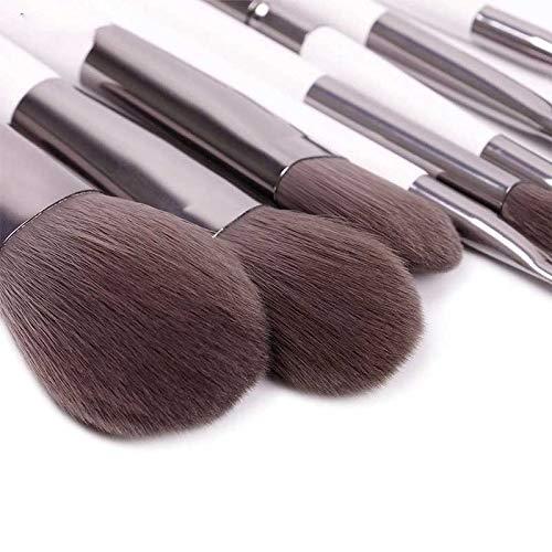JMKJMJP JMKJMJP 8 PCS White Makeup Brushes professional brush Set Brushes for Makeup Powder Foundation Eyeshadow Brushes with Cylinder