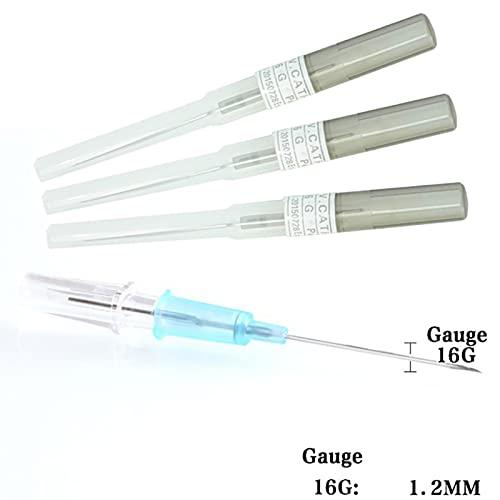 WZPB Catheter Needles - WZPB Catheter Needles 10Pcs 16G Piercing Needle IV Needle Catheter Needles Kit for Ear Nose Piercing