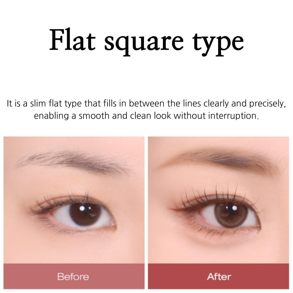 BBI@ BBIA BBIA Last Auto Gel Eyeliner SLIM 5 Colors Ultra-Fine Waterproof Mechanical Gel Eye Liner Pencil Smudge-Proof Easy Drawing Smooth Gliding Texture Vegan Korean Eye Makeup (S3 MUTE BROWN SLIM R)