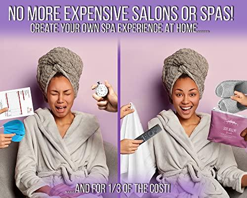 CRAFTS AND THE CITY Crafts And The City SOO Jelly Pedicure Packs - Pedicure Foot Soak For Feet - Moisturizing Jelly Spa Pedi Soak - Foot Spa Bath Soak For Soaking - Pedicure Foot Gel To Relax Sore Feet (Lavender)