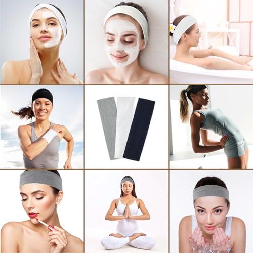 Fecawd Fecawd 3PCS Headbands for Women Non Slip Elastic Sweat Hairbands Fashion Sports Hair Bands Soft Cloth Fabric Stretchy Headband for Workout Yoga Running