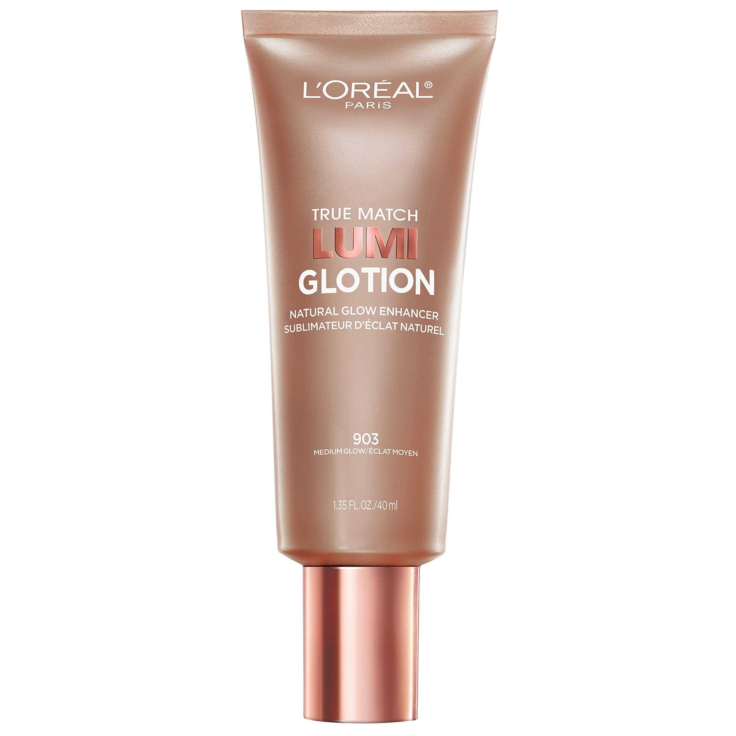 LOral Paris L\'Oreal Paris Makeup True Match Lumi Glotion Natural Glow Enhancer, Illuminator Highlighter Skin Tint, 1.35 oz and Magic Skin Beautifier BB Cream Tinted Moisturizer, 1 oz