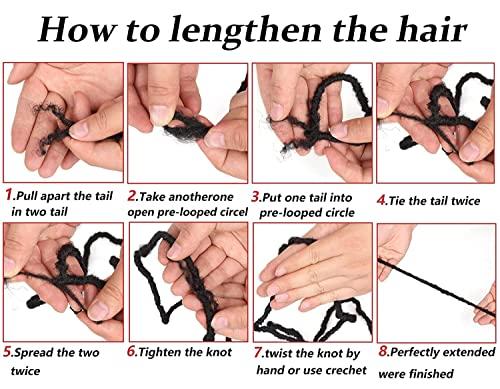 XTREND Xtrend 7 Packs New Faux Locks Crochet Braids Hair 24 Inch Most Natural Soft Locks Crochet Hair Extend Pre-Looped Synthetic Braiding Hair 18Strands Hair Extensions For Women BUG#