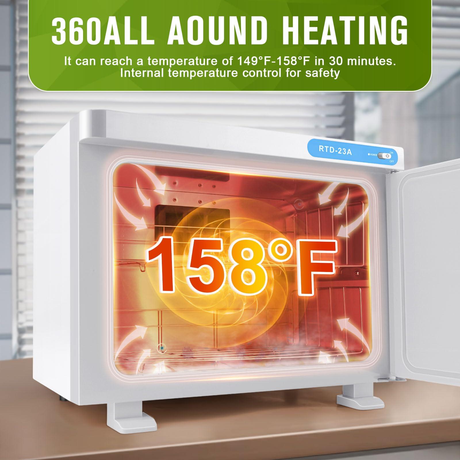 9TH SHOP Hot Towel Warmer, 23L Hot Towel Cabinet, 2-in-1 Heated Towel Warmer for Facials Spa Estheticians Massage Salon Heats Up Quick Towel Heater