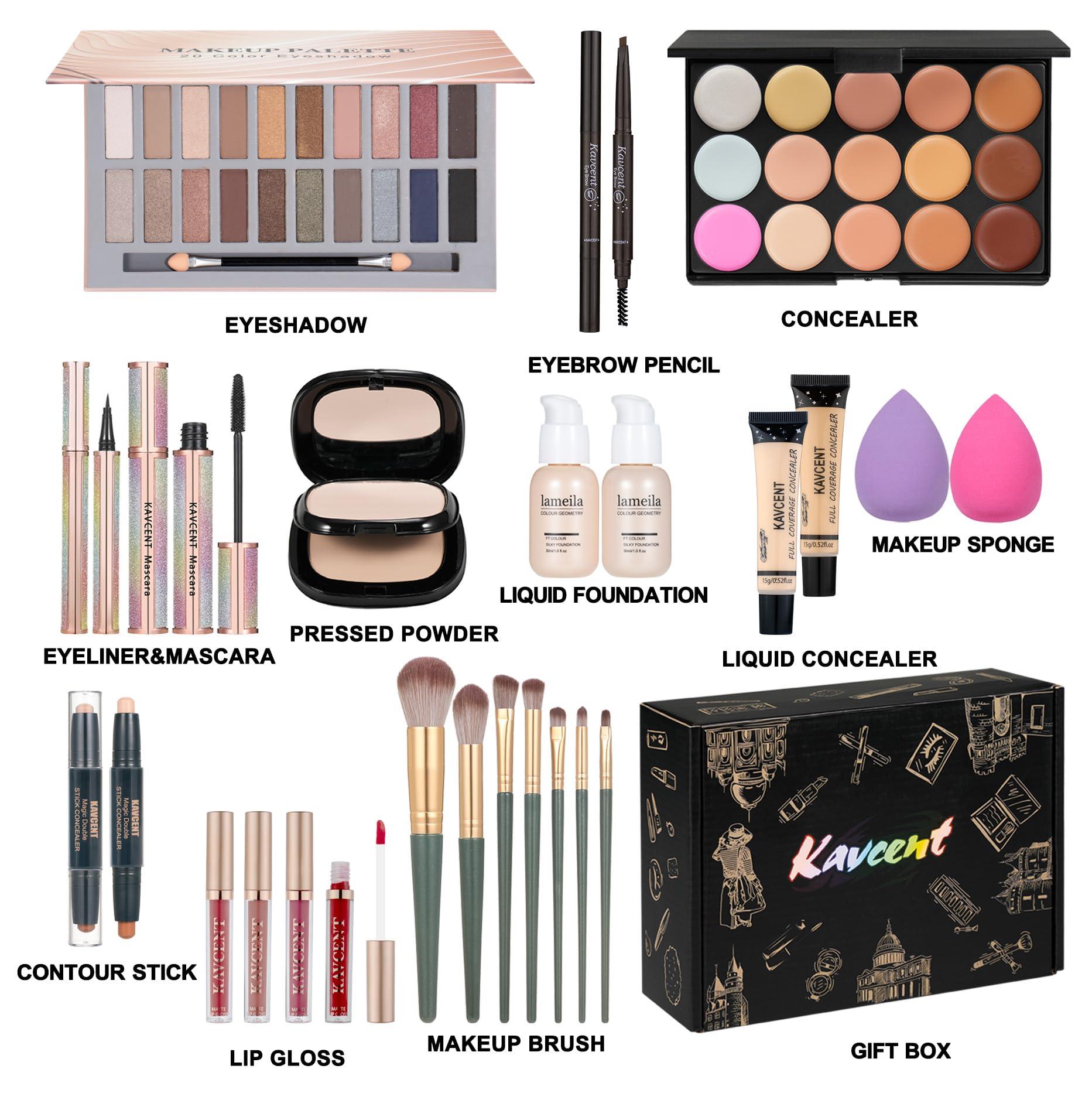 KAVCENT Makeup Kit for Teens Girls Makeup Kit for Women Full Kit Makeup Set for Teenagers Eyeshadow Palette Makeup Gift Set for Teen Girls Women Christmas