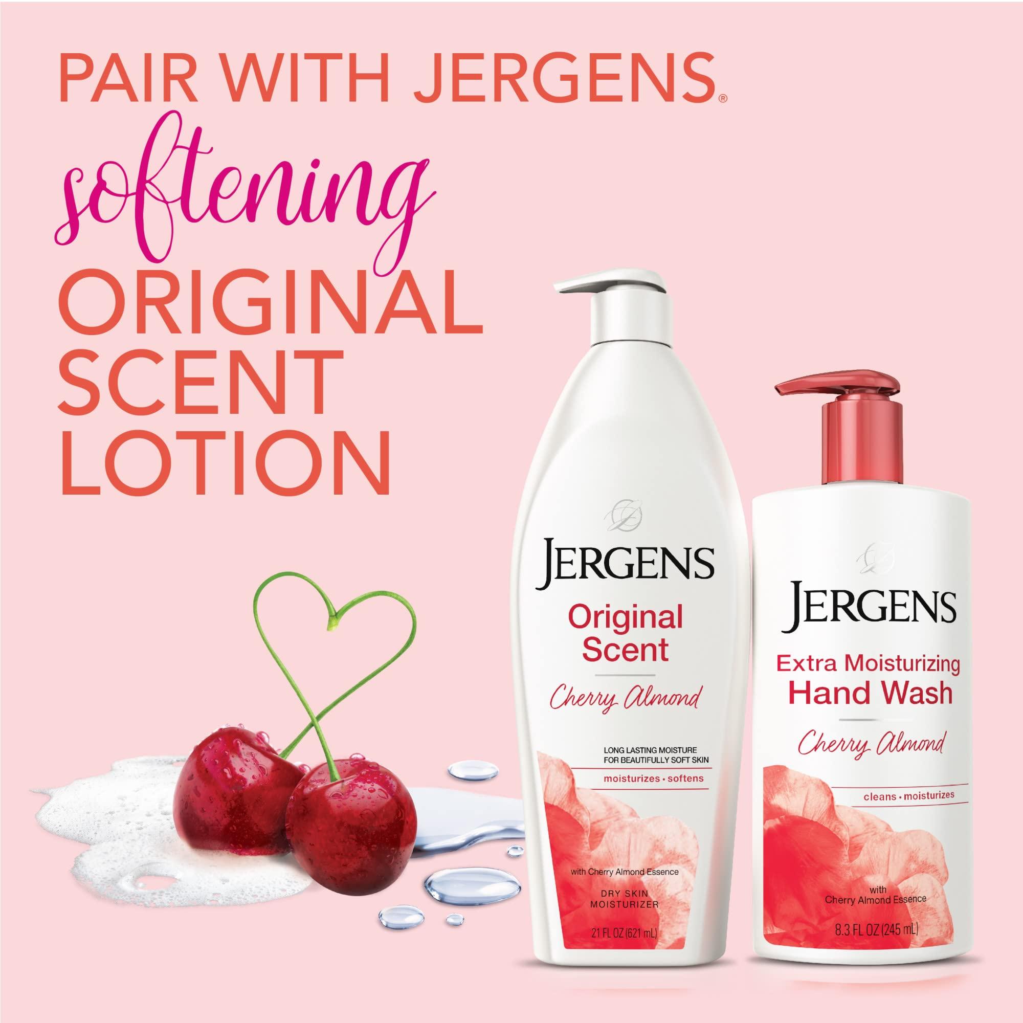 Jergens Jergens Extra Moisturizing Hand Soap, Liquid Hand Soap Dispenser Cherry Almond Scent & Softening Body Wash, Daily Moisturizing Skin Cleanser, Paraben Free, 22 Ounces