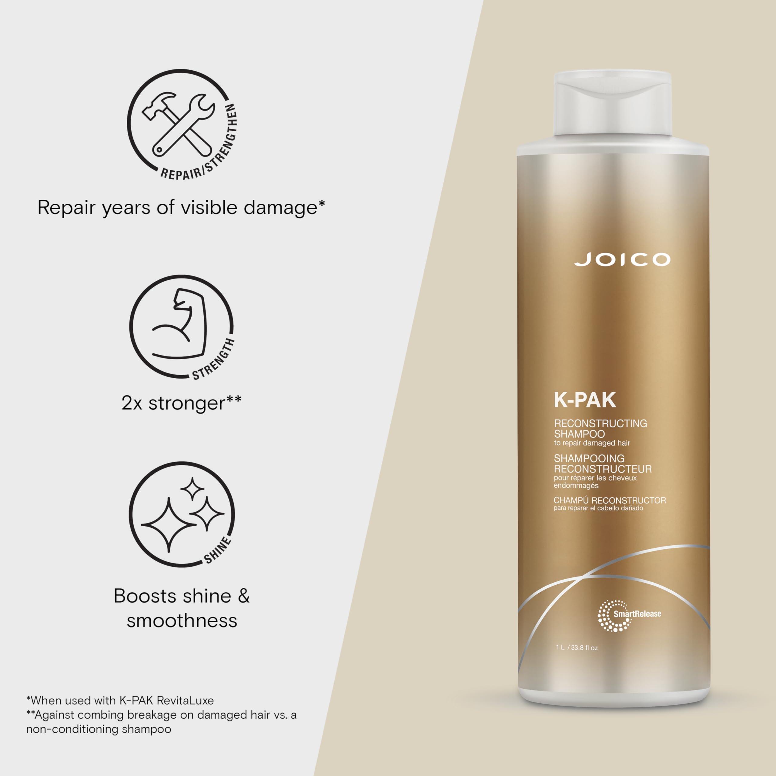 Joico Joico K-PAK Daily Shampoo & Conditioner Set to Repair Damage, 33.8-Ounce