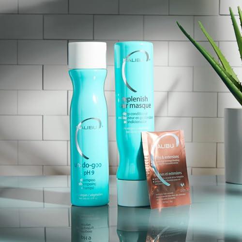 Malibu C Malibu C Wefts & Extensions Wellness Hair Remedy (1 Packet) - Removes Build Up + Prevents Hair Breakage - Prepares Natural Hair for Hair Extension Application