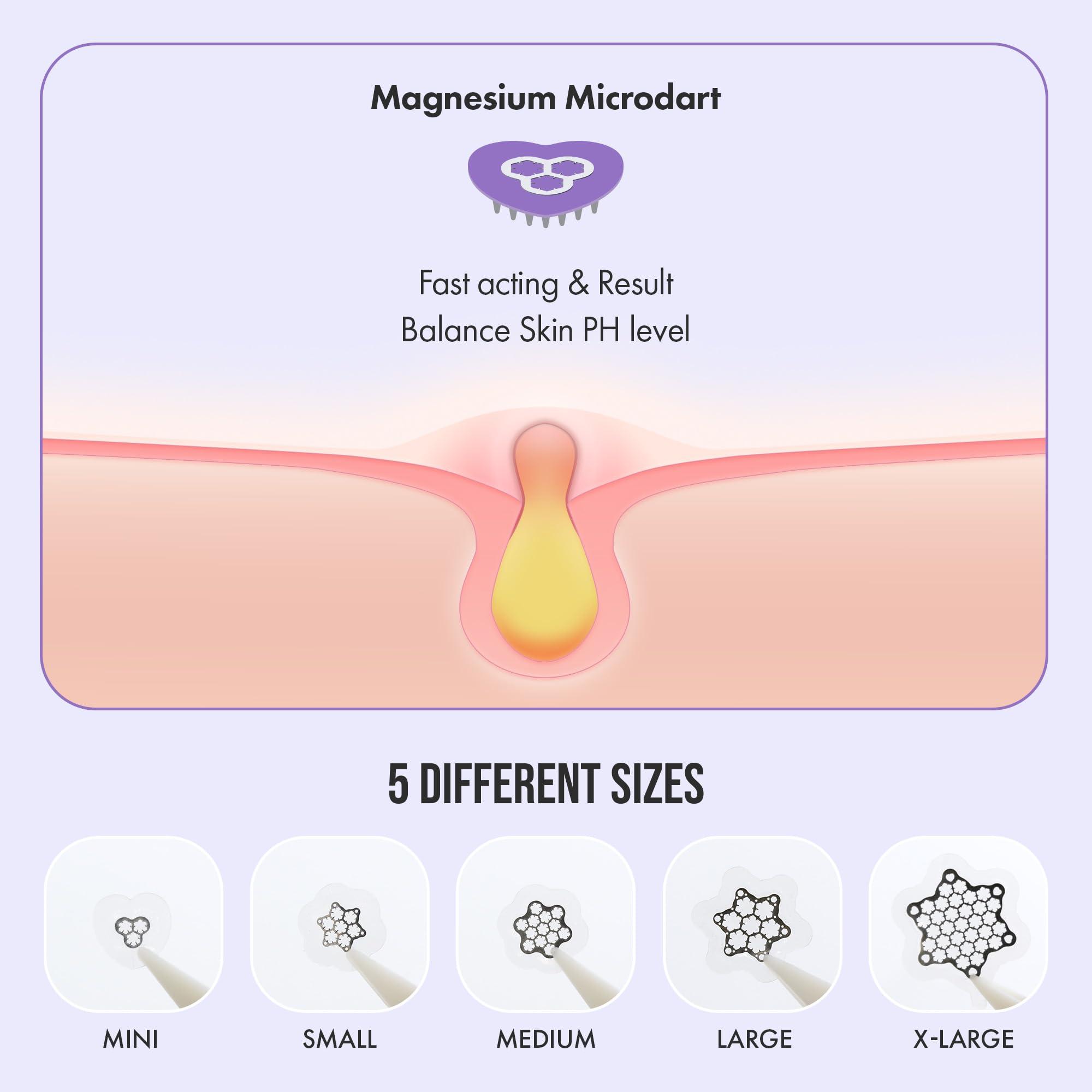 FreeGo Deep Blemish Microdarts | Pimple Patch | Cystic Acne | Fast-Acting | Quick Calming | 99.9% Pure Magnesium | Madecassic Acid | Tea Tree | Eucalyptus Leaf | Hydrocolloid Spot Care