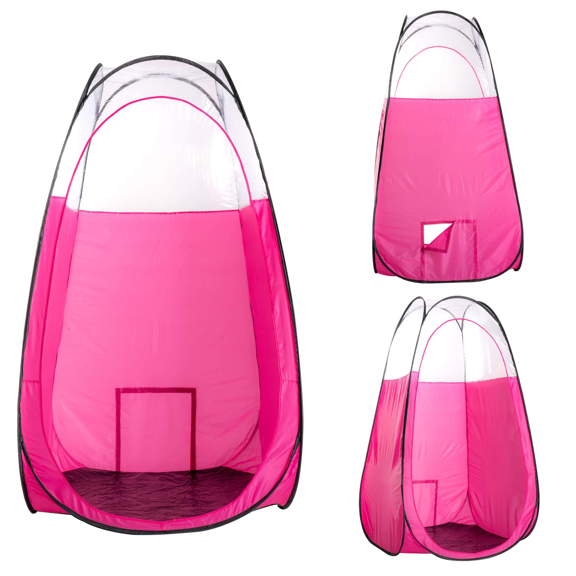 Naked Sun Pink Spray Tanning Tent Pop Up Portable Booth with Carry Bag Extra Large