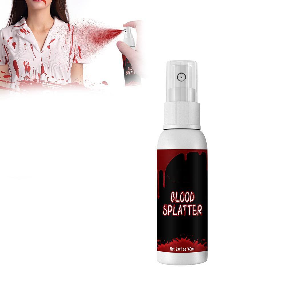 ICRPSTU Halloween Special Effects SFX Makeup Kit for Zombie Vampire Skin Wax Fake Blood Gel Scar Water Fake Blood Spray Sponge Silver Scraper for Halloween Cosplay (Set 3: Plasma Spray