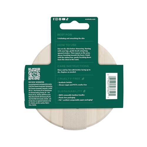 EcoTools EcoTools Dry Body Brush, for Post Shower & Bath Skincare Routine, Removes Dirt & Promotes Blood Circulation, Helps Reduce Appearance of Cellulite, Eco-Friendly, Vegan & Cruelty-Free, 1 Count