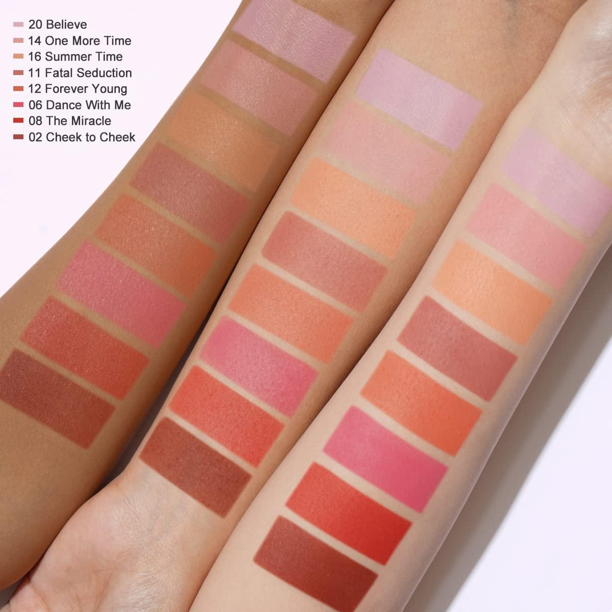 Oulac Oulac Peach Blush Makeup Fair Skin| Pigmented Powery Blush Korean Style| Natural Radiant Look| Blendable & Buildable Blush Light Skin| Vegan Cruelty-Free| 4.8g 16 Summer Time