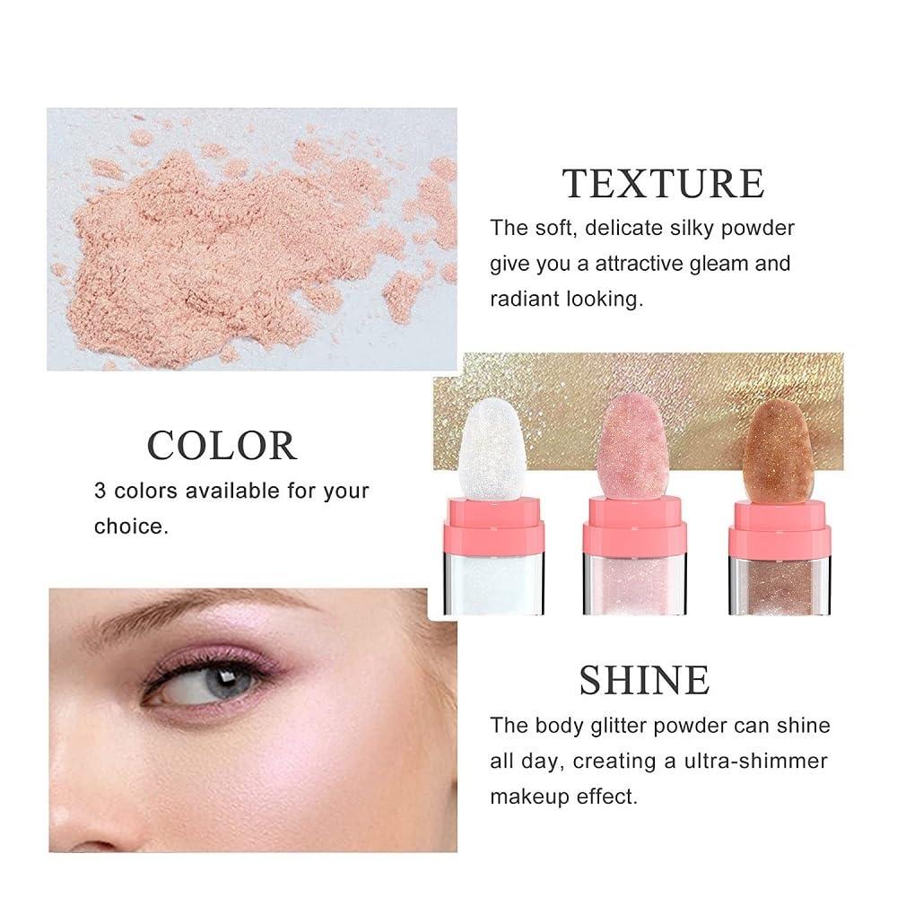 PAQIMAN PAQIMAN Green Glitter Powder Highlighter Makeup,Body Brightens the Natural Three-Dimensional Sparkling Neon Outfit Party Theme Accessories Highlighter Makeup.(04-Green)