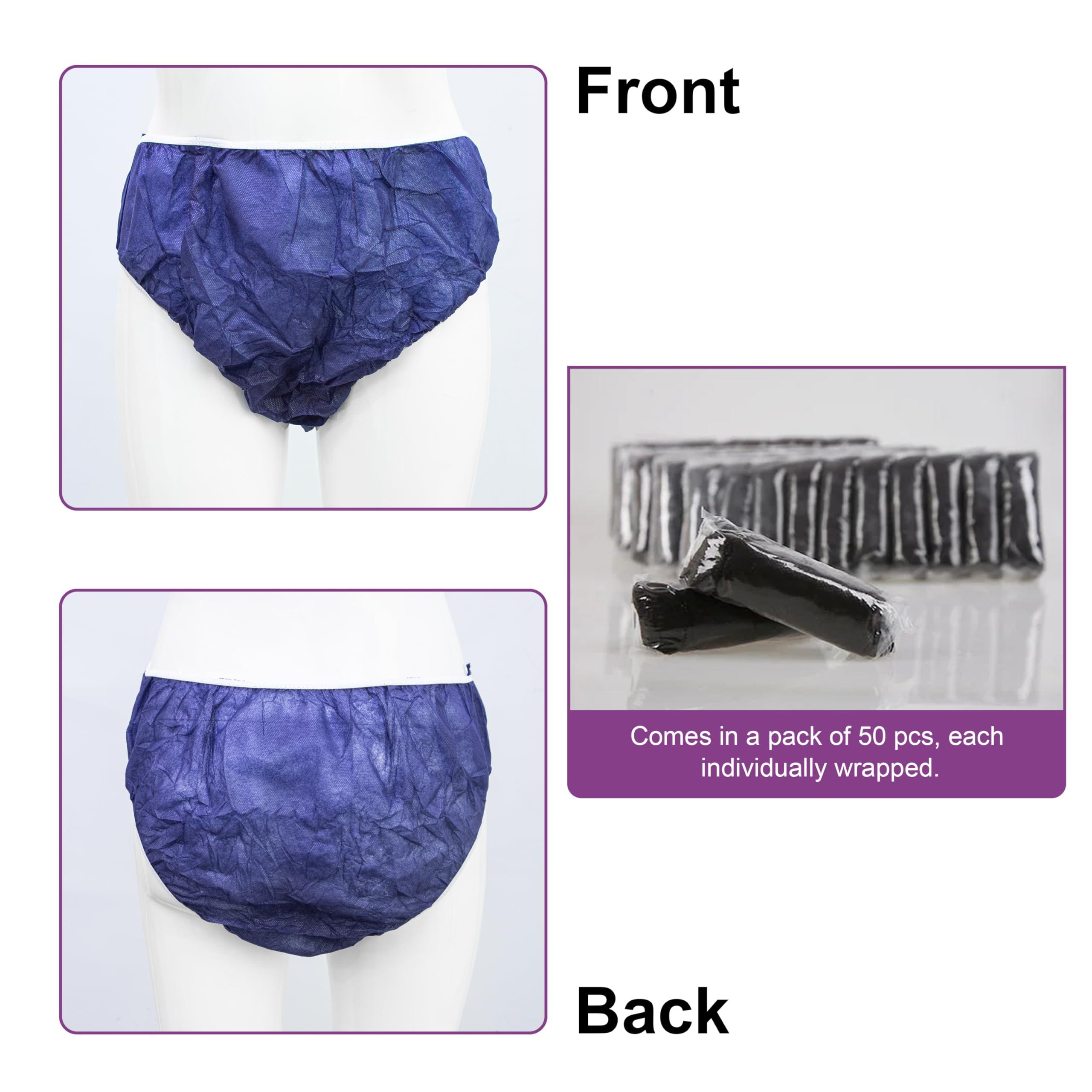 Elitzia Elitzia Disposable Underwear Underpants One Time Use Beauty Salon SPA Hotel Travel Convenient 50 Pcs Per Set ET004 (Navy Blue XL)