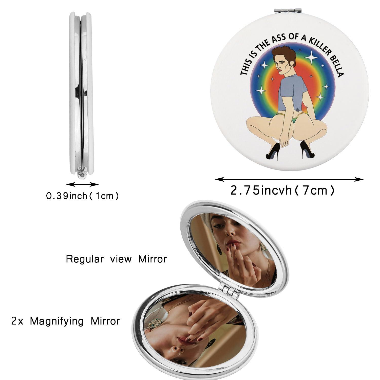 MAOFAED MAOFAED Funny This Is The Ass of A Killer Bella Meme Makeup Mirror Vampire Movie Inspired Gift Pocket Mirror (ass of killer)